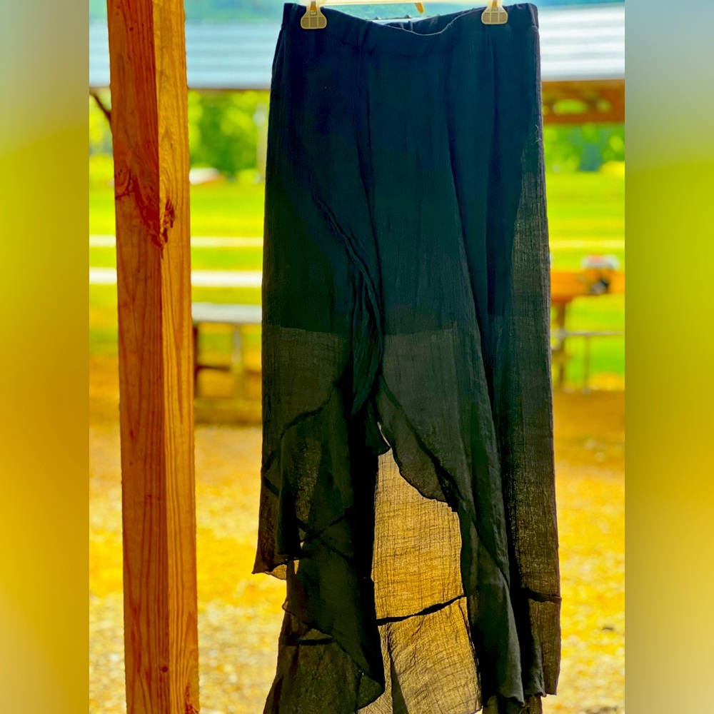 Ruffle High Low maxi skirt